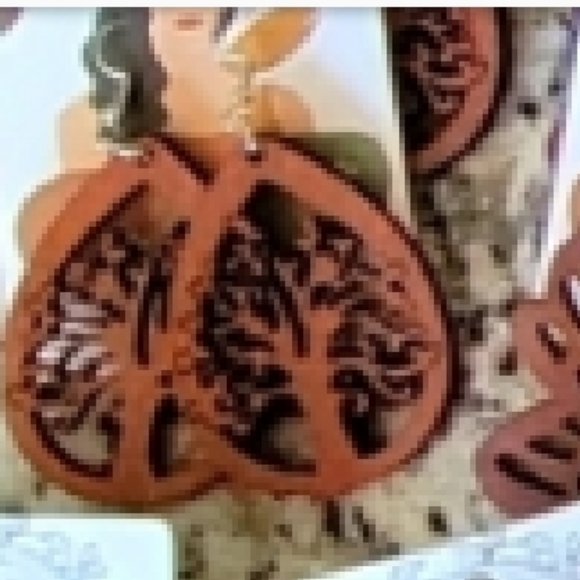 Bohemian Wood Earrings Laser cut in natural light weight wood. Colors- s… - Picture 8 of 8